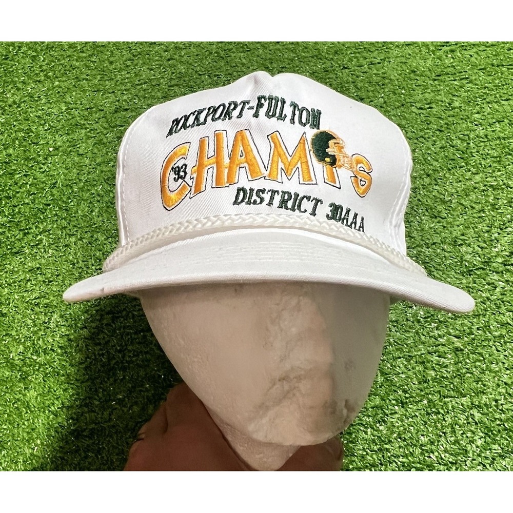 Vintage Texas High School Football Hat Rockport Fulton 1993 3A District 30 Champ